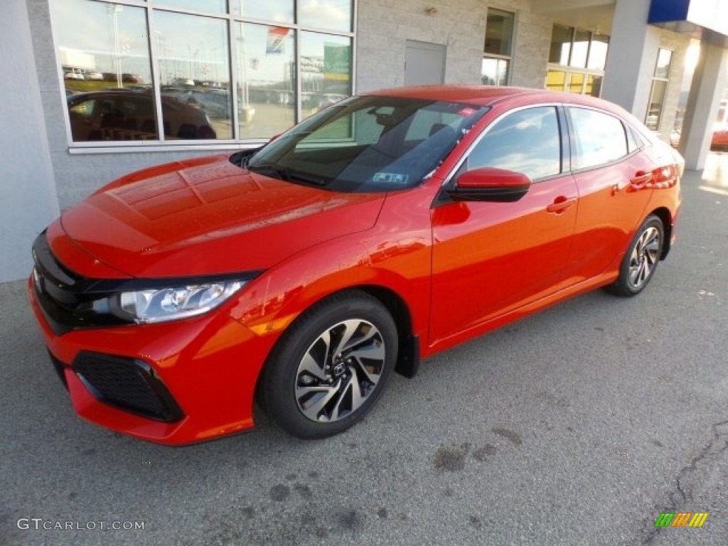 2017 Civic LX Hatchback - Rallye Red / Black photo #1