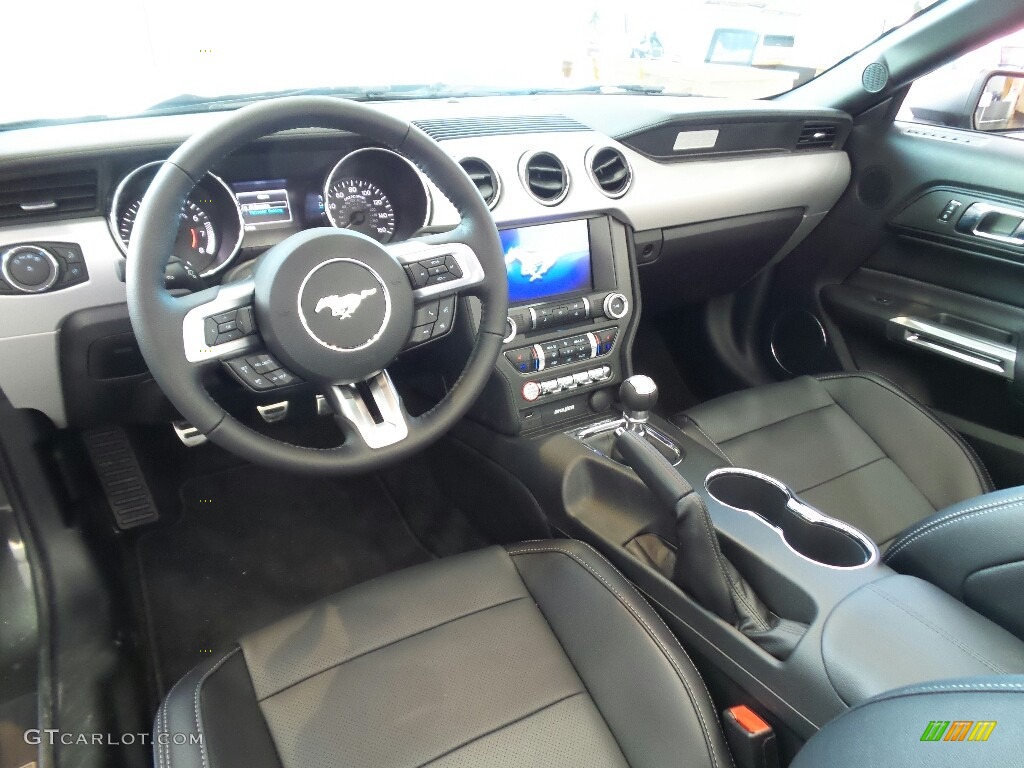 Ebony Interior 2017 Ford Mustang GT Premium Convertible Photo #118606098