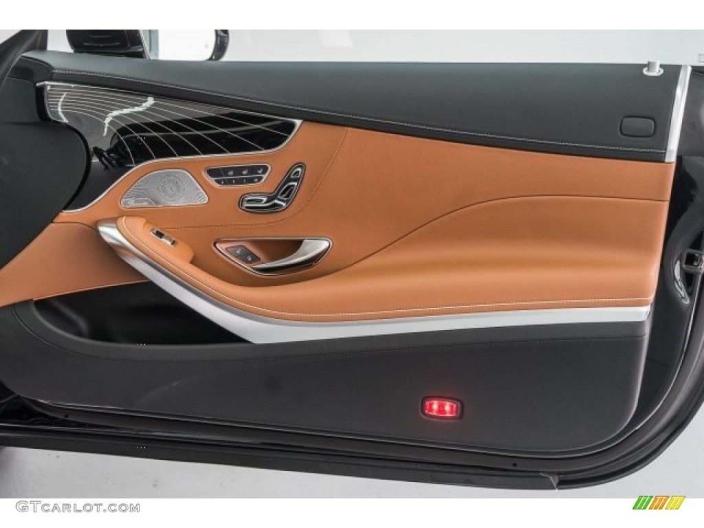 2017 Mercedes-Benz S 63 AMG 4Matic Cabriolet designo Saddle Brown/Black Door Panel Photo #118609787