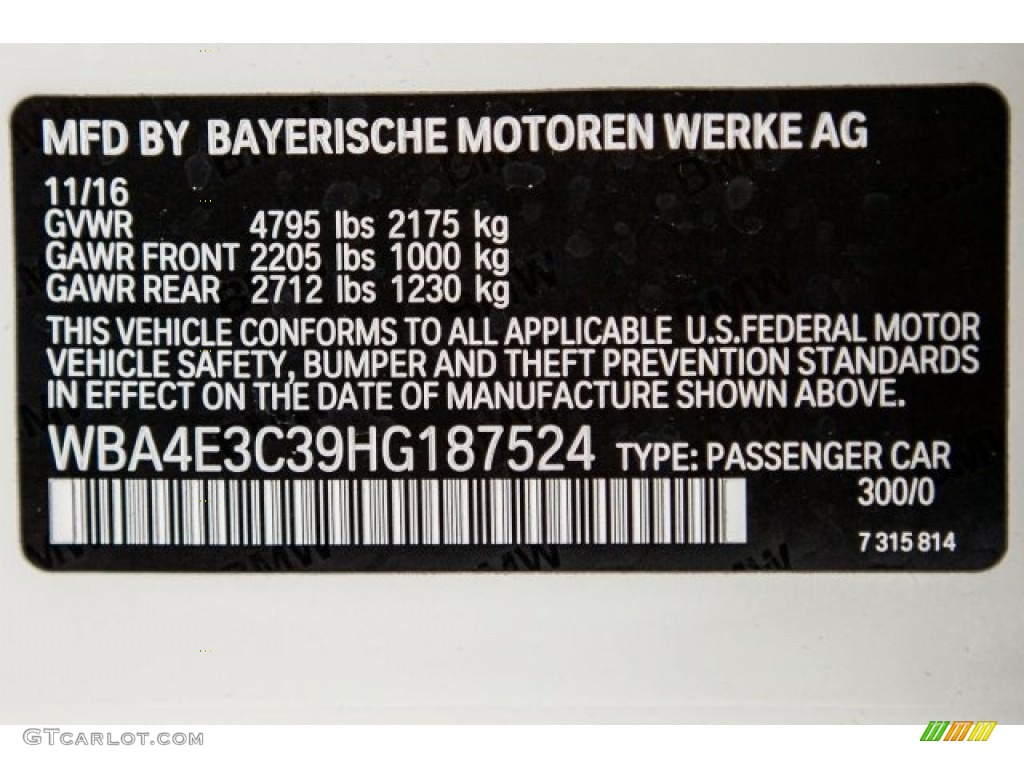 2017 BMW 4 Series 440i Gran Coupe Parts Photos