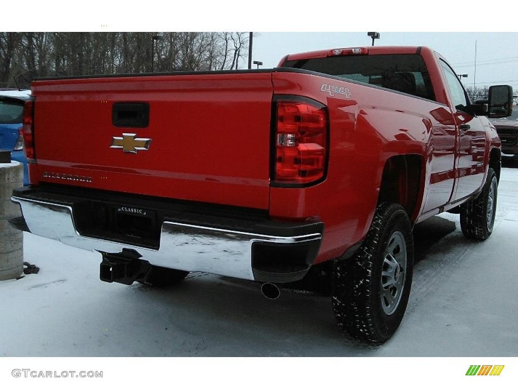 2017 Silverado 2500HD Work Truck Regular Cab 4x4 - Red Hot / Dark Ash/Jet Black photo #2