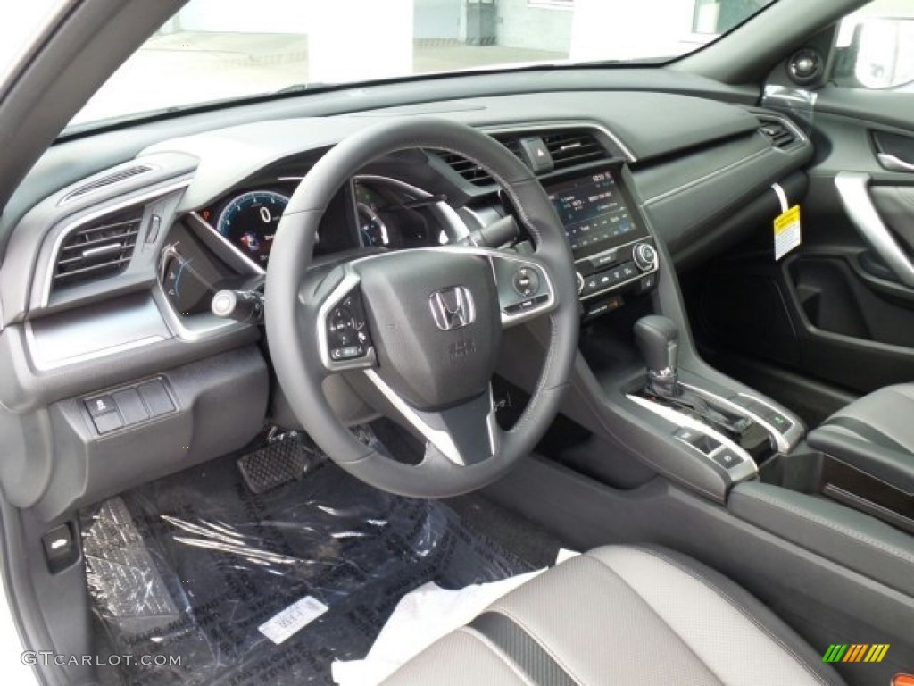2017 Civic EX-L Coupe - Taffeta White / Black photo #9