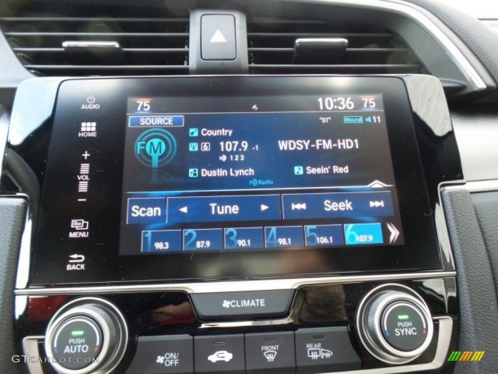 2017 Civic EX-L Coupe - Taffeta White / Black photo #24