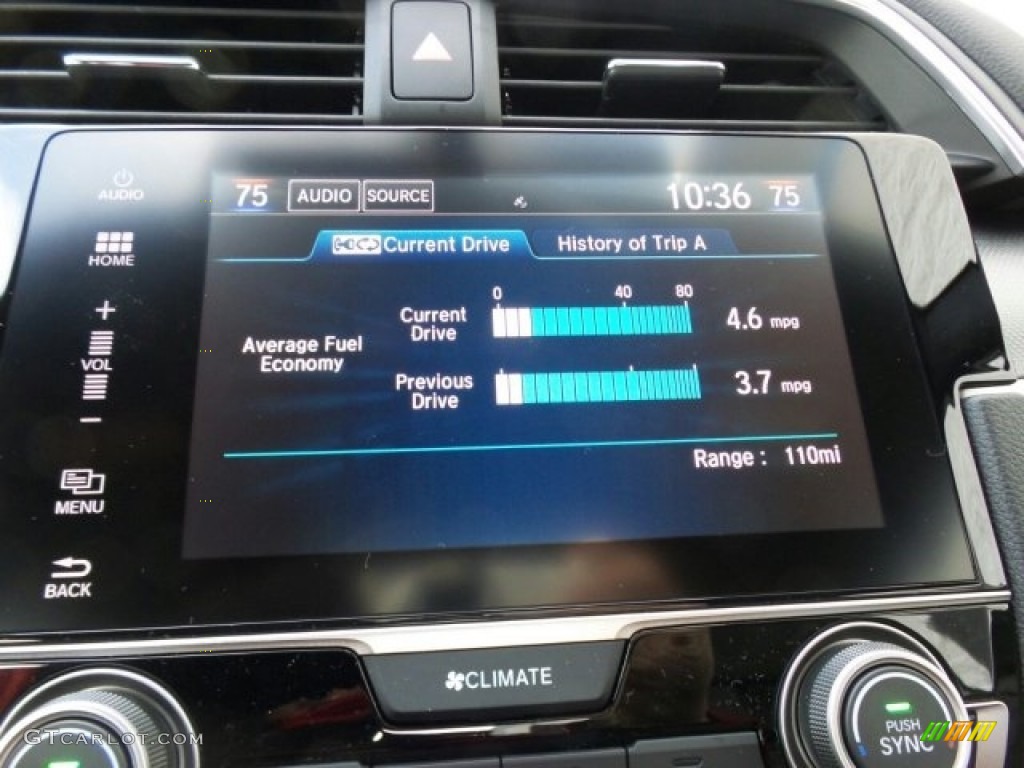 2017 Civic EX-L Coupe - Taffeta White / Black photo #27