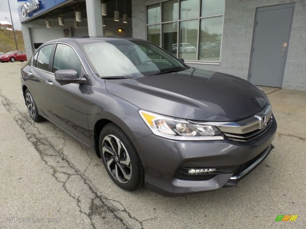 2017 Accord EX-L Sedan - Modern Steel Metallic / Black photo #1