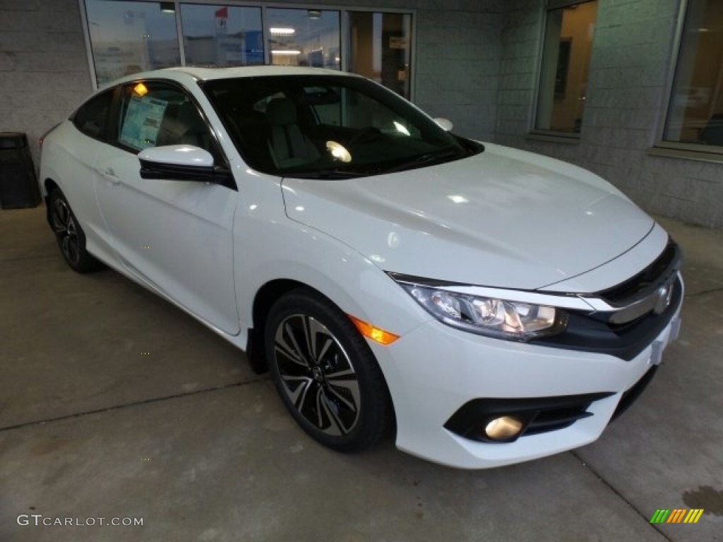 2017 Civic EX-T Coupe - White Orchid Pearl / Ivory photo #1