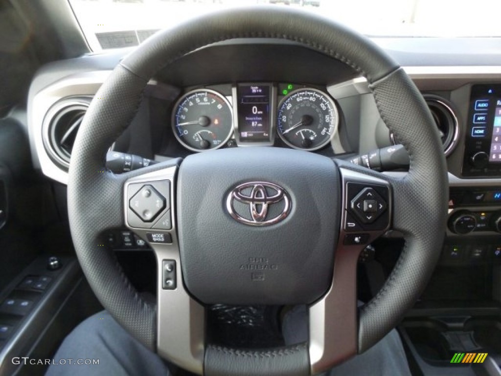 2017 Toyota Tacoma Limited Double Cab 4x4 Limited Hickory Steering Wheel Photo #118614173