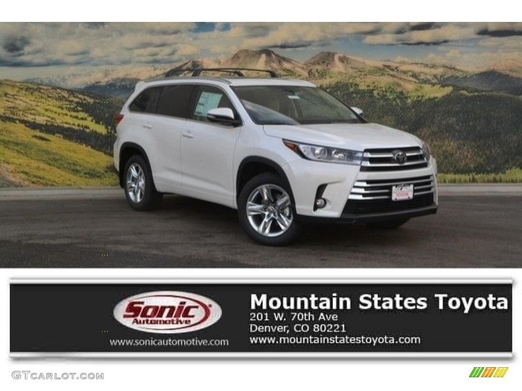 Blizzard White Pearl Toyota Highlander Limited Awd