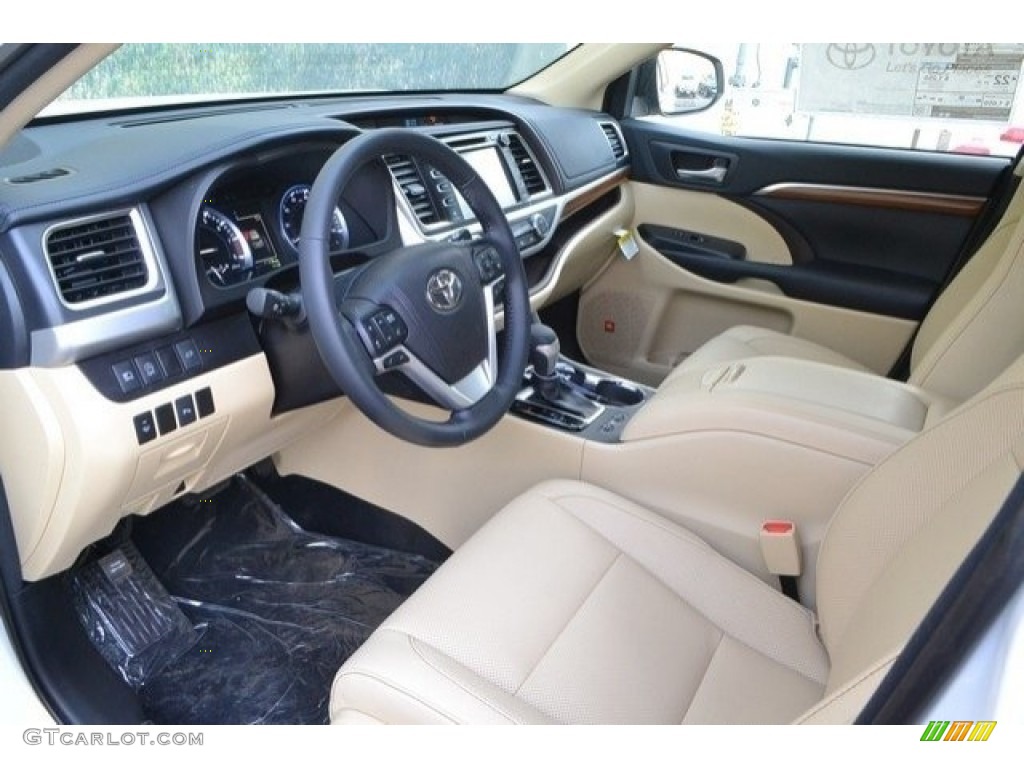 Almond Interior 2017 Toyota Highlander Limited AWD Photo #118621313