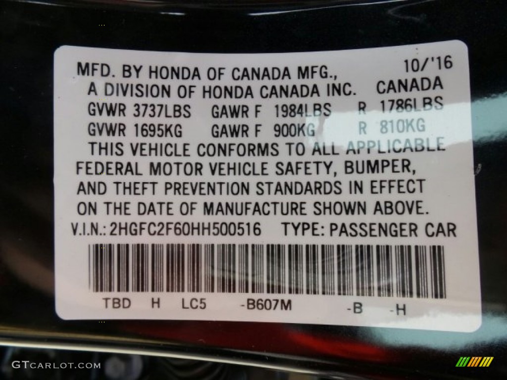 2017 Honda Civic LX Sedan Parts Photos