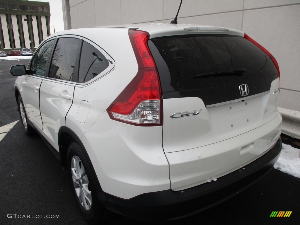 2014 CR-V EX AWD - White Diamond Pearl / Beige photo #4