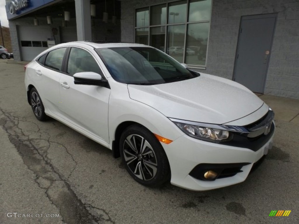 White Orchid Pearl 2017 Honda Civic EX-L Sedan Exterior Photo #118625084