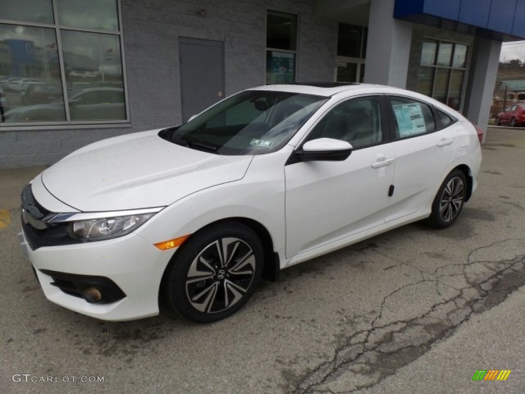White Orchid Pearl 2017 Honda Civic EX-L Sedan Exterior Photo #118625165