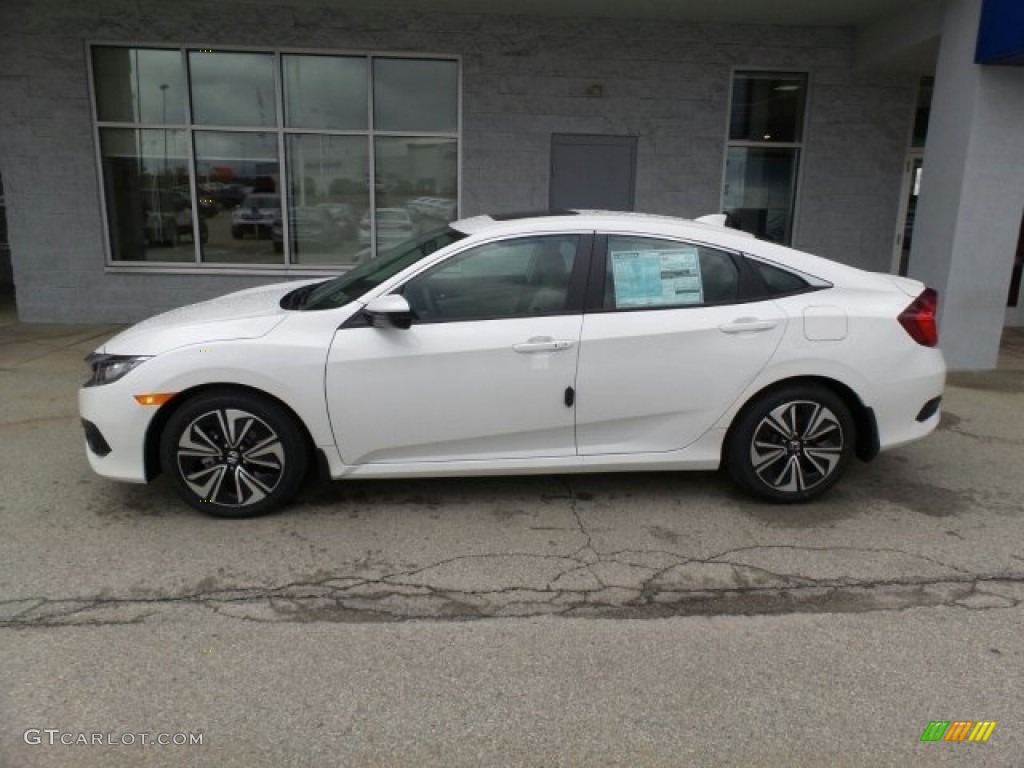 White Orchid Pearl 2017 Honda Civic EX-L Sedan Exterior Photo #118625186