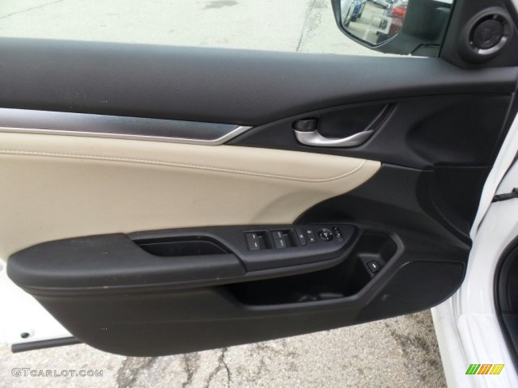 2017 Honda Civic EX-L Sedan Ivory Door Panel Photo #118625349