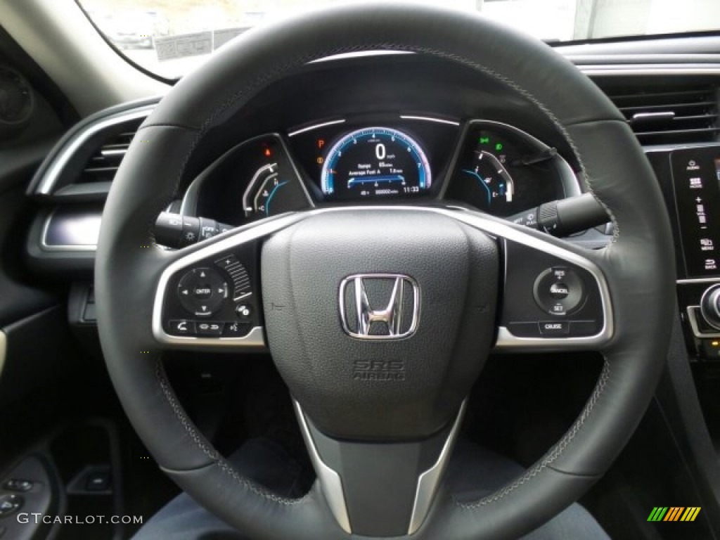 2017 Honda Civic EX-L Sedan Ivory Steering Wheel Photo #118625411