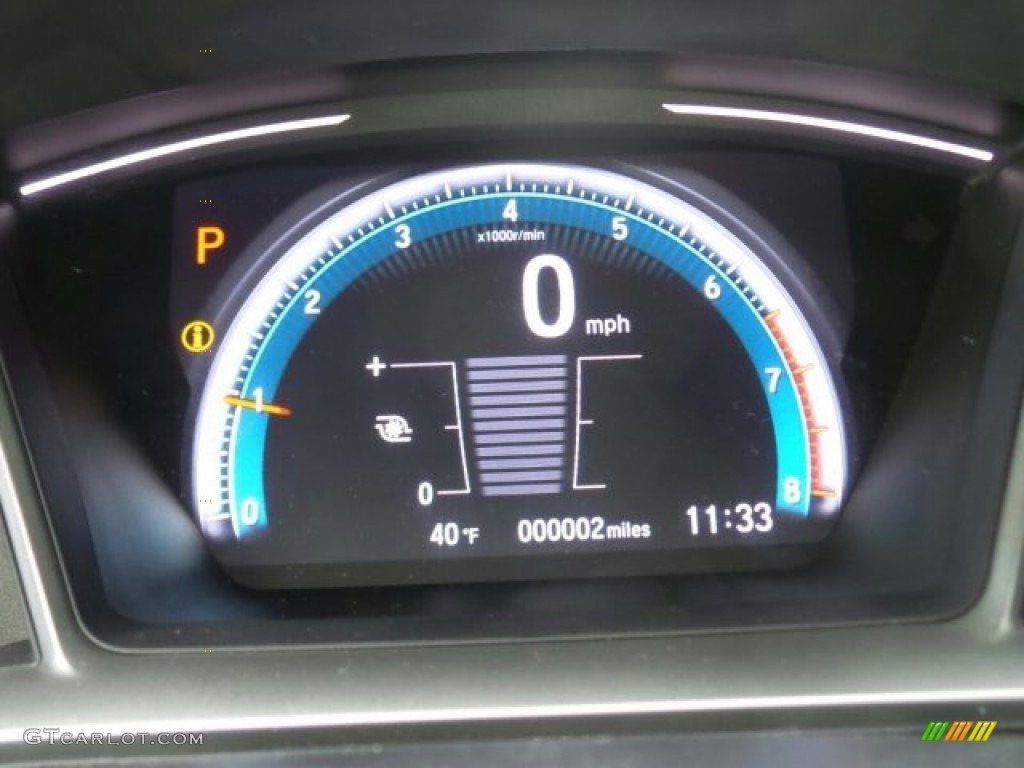 2017 Honda Civic EX-L Sedan Gauges Photo #118625450