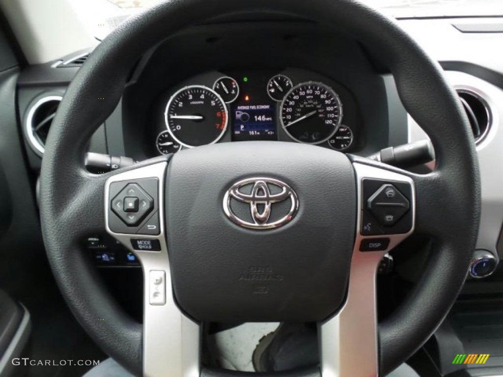 2017 Toyota Tundra SR5 Double Cab 4x4 Graphite Steering Wheel Photo #118627220