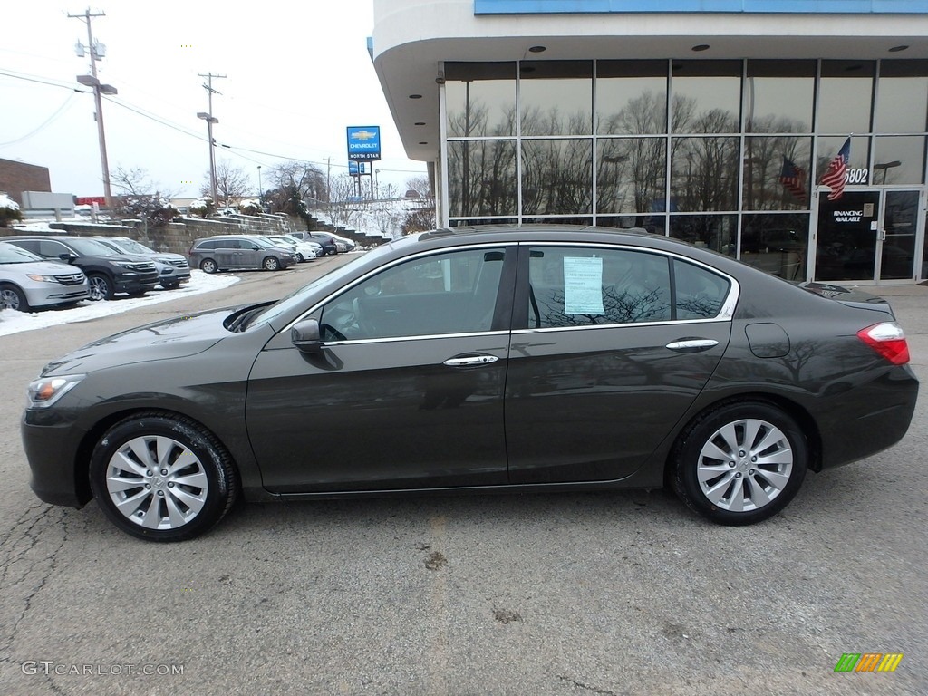 2014 Accord EX-L Sedan - Hematite Metallic / Black photo #2