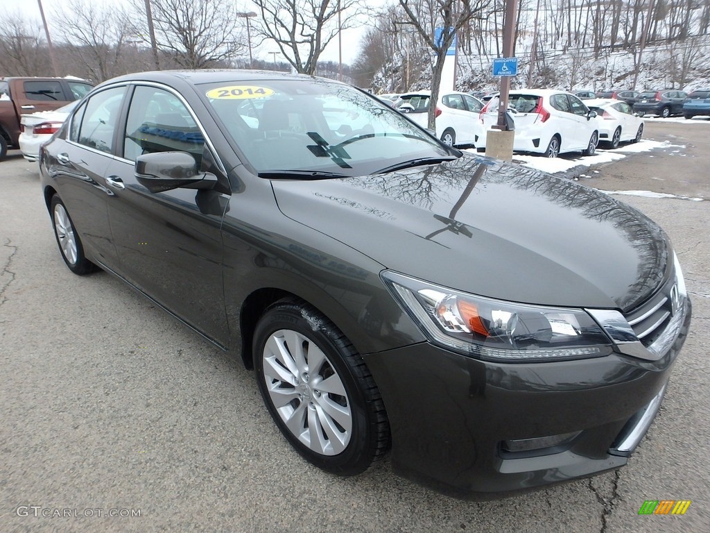 2014 Accord EX-L Sedan - Hematite Metallic / Black photo #7