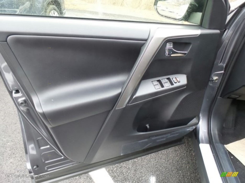2017 Toyota RAV4 XLE AWD Hybrid Black Door Panel Photo #118628711