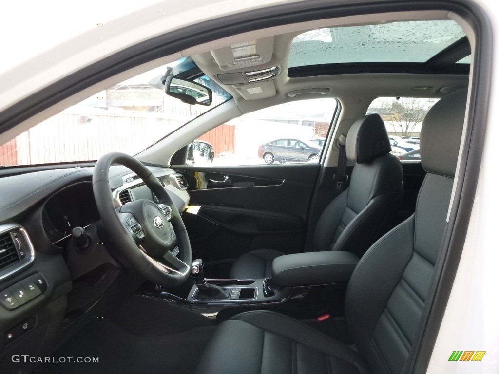 Black Interior 2017 Kia Sorento SXL V6 AWD Photo #118629263