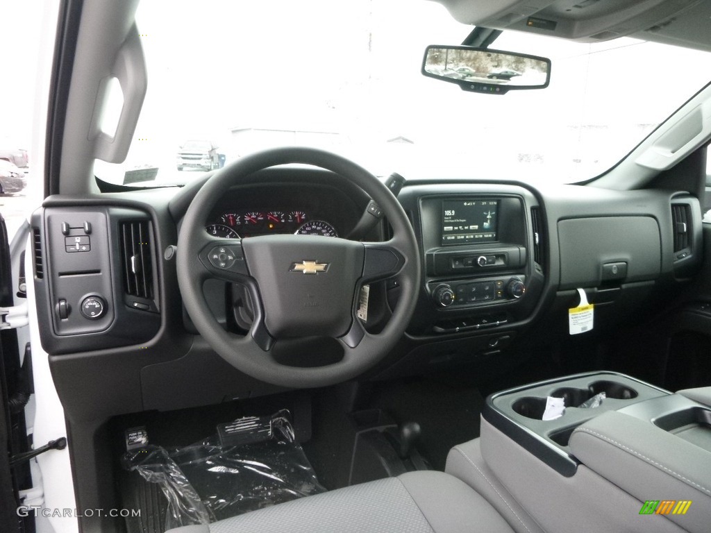 2017 Silverado 2500HD Work Truck Double Cab 4x4 - Summit White / Dark Ash/Jet Black photo #13