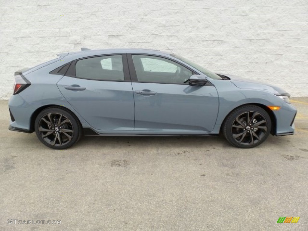 Sonic Gray Pearl 2017 Honda Civic Sport Touring Hatchback Exterior Photo #118641014