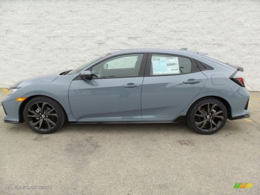 Sonic Gray Pearl 2017 Honda Civic Sport Touring Hatchback Exterior Photo #118641085