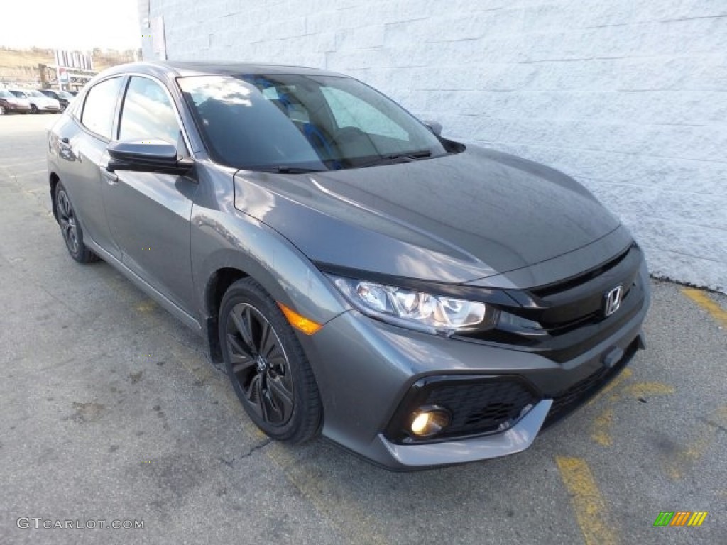 2017 Civic EX Hatchback - Polished Metal Metallic / Black photo #1