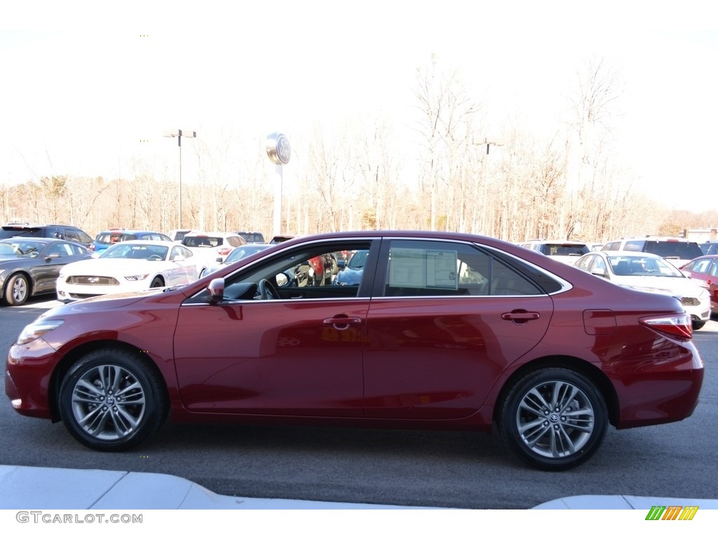 2015 Camry SE - Ruby Flare Pearl / Black photo #5