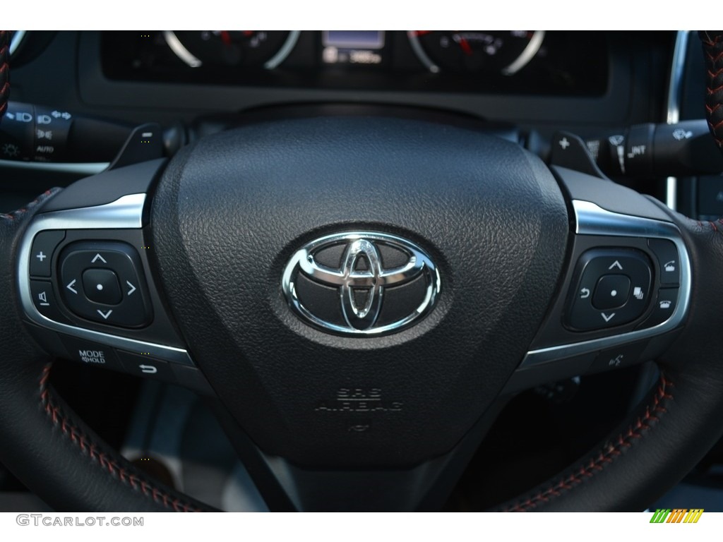 2015 Camry SE - Ruby Flare Pearl / Black photo #24