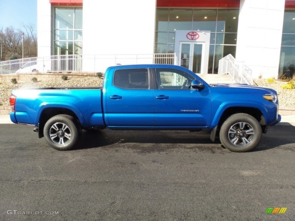 Blazing Blue Pearl 2017 Toyota Tacoma TRD Sport Double Cab 4x4 Exterior Photo #118642640