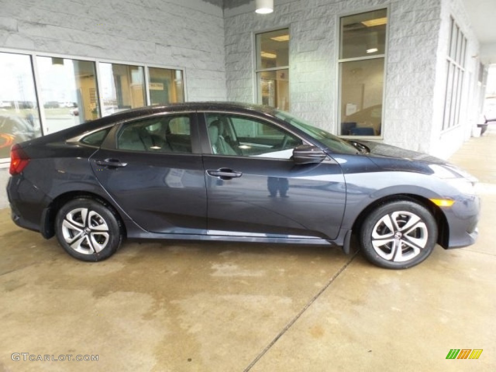 2017 Civic LX Sedan - Modern Steel Metallic / Gray photo #2