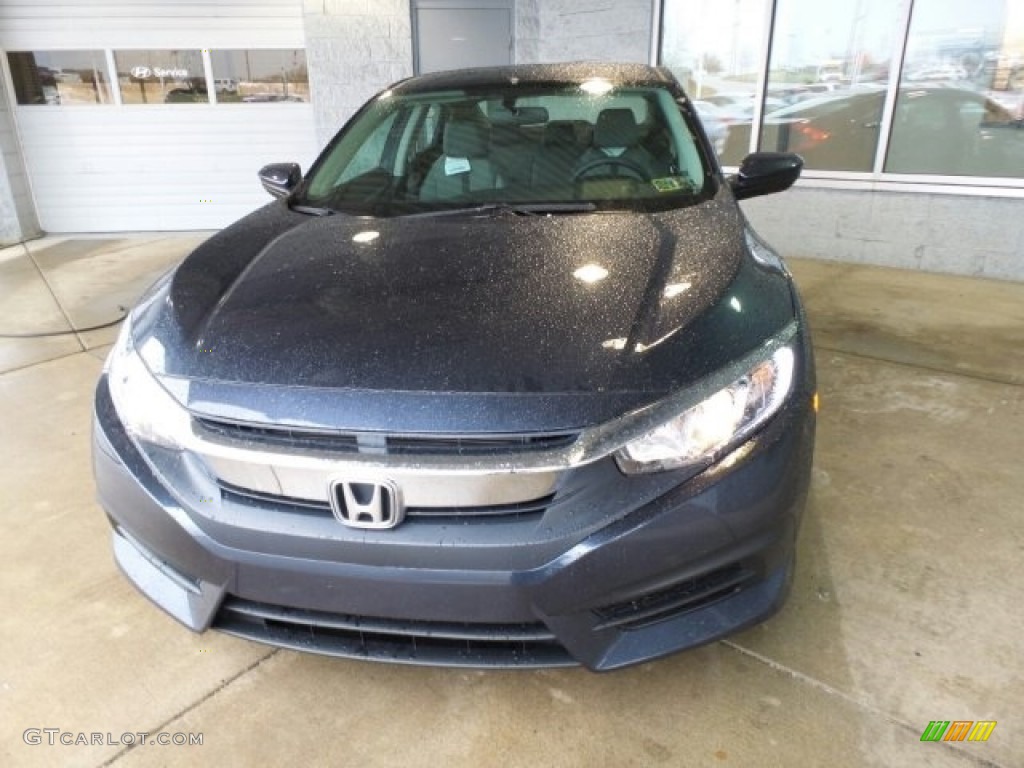 2017 Civic LX Sedan - Modern Steel Metallic / Gray photo #4