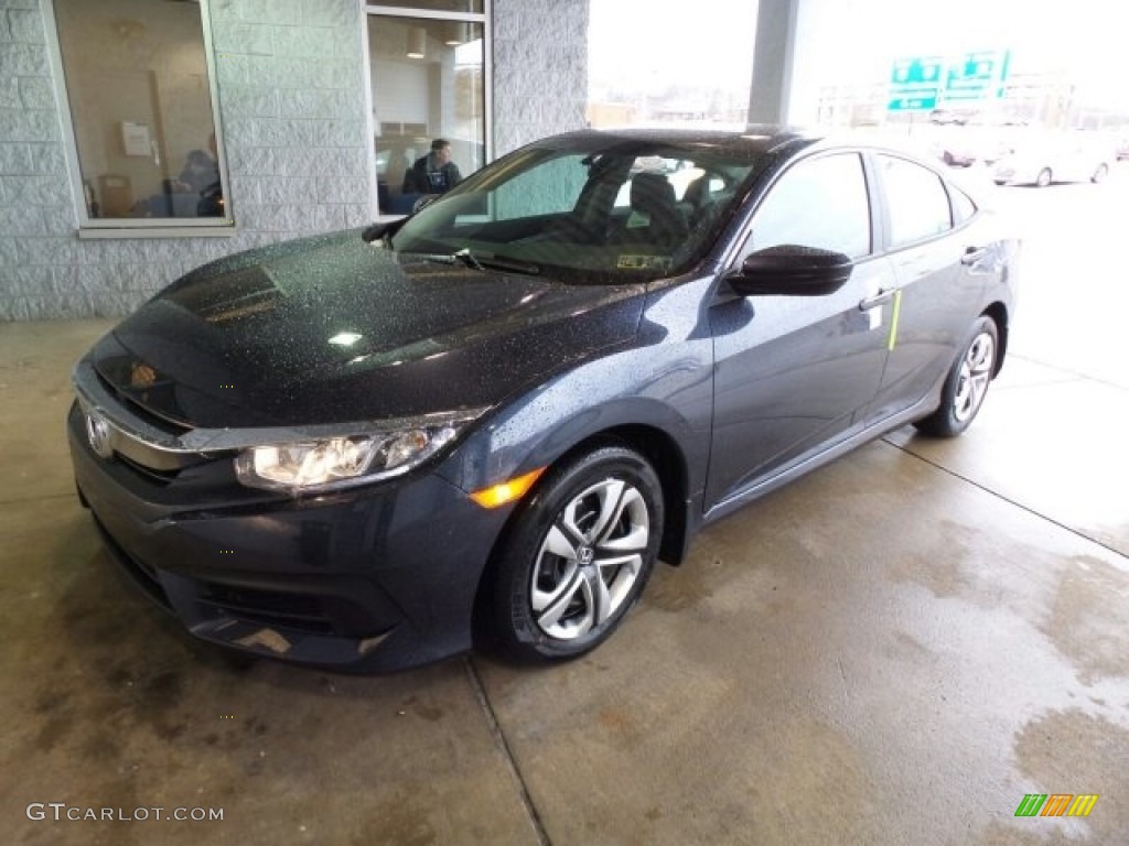 2017 Civic LX Sedan - Modern Steel Metallic / Gray photo #5