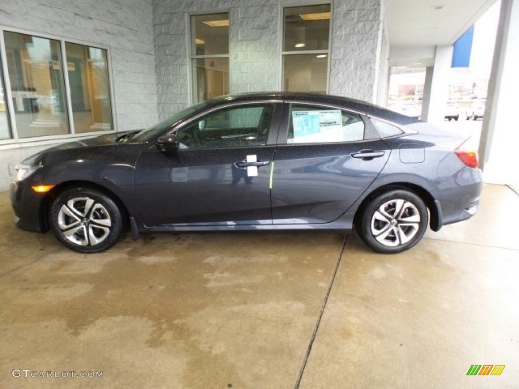 2017 Civic LX Sedan - Modern Steel Metallic / Gray photo #6