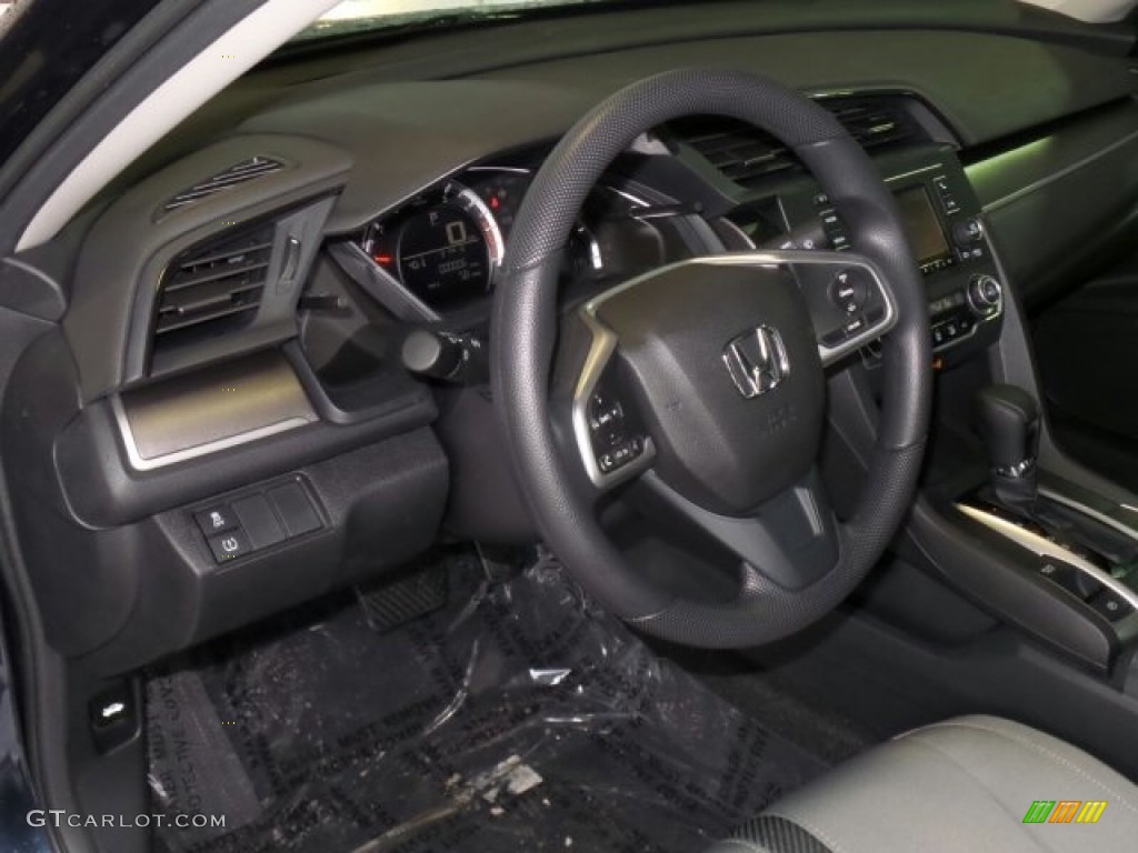 2017 Civic LX Sedan - Modern Steel Metallic / Gray photo #9