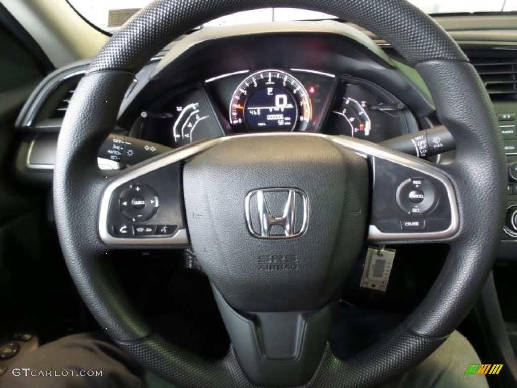 2017 Civic LX Sedan - Modern Steel Metallic / Gray photo #16