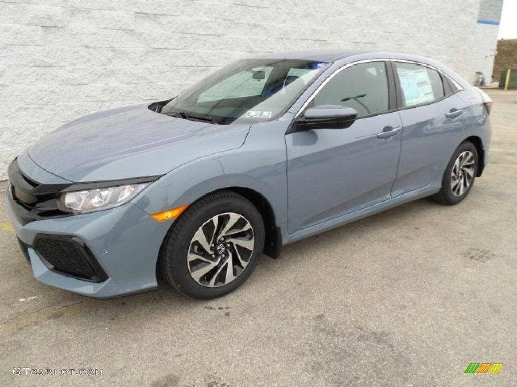 Sonic Gray Pearl 2017 Honda Civic LX Hatchback Exterior Photo #118647425