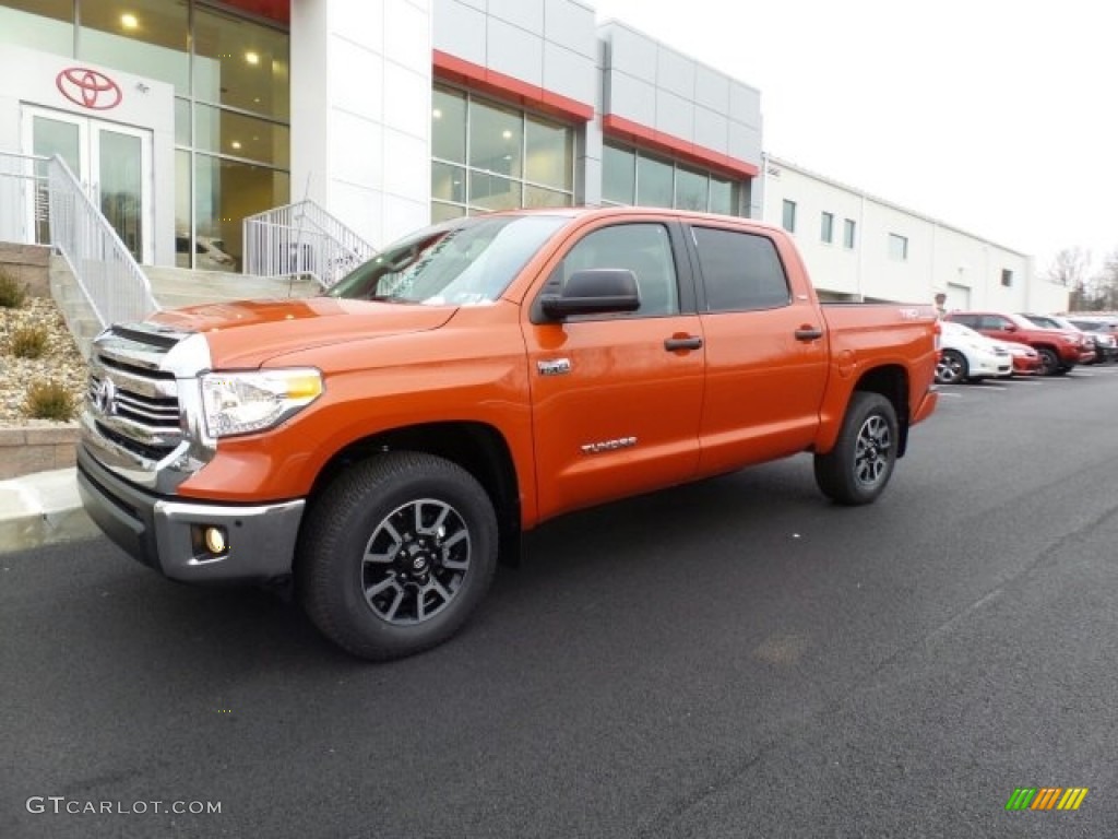 Inferno Orange 2017 Toyota Tundra SR5 CrewMax 4x4 Exterior Photo #118648244