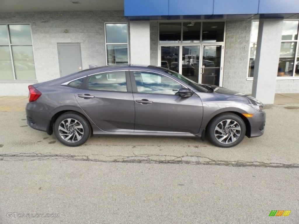 2017 Civic EX Sedan - Modern Steel Metallic / Black photo #2