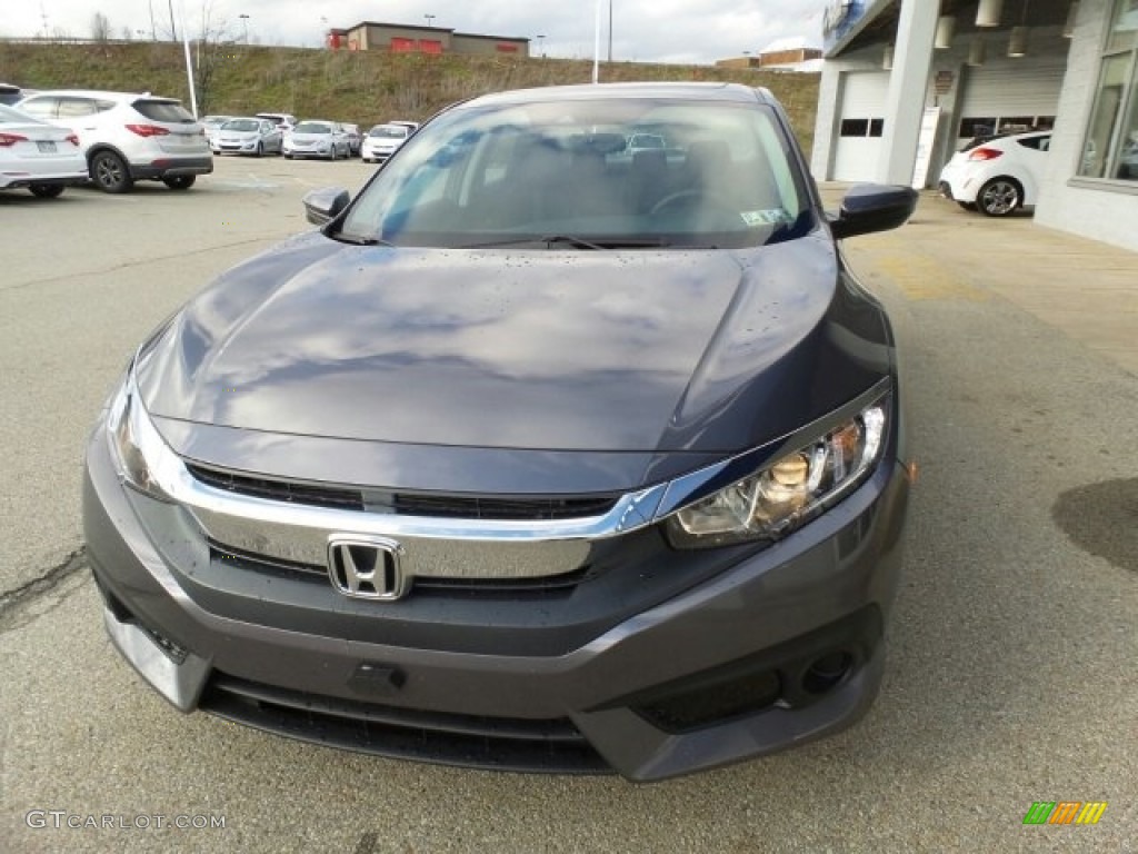 2017 Civic EX Sedan - Modern Steel Metallic / Black photo #4