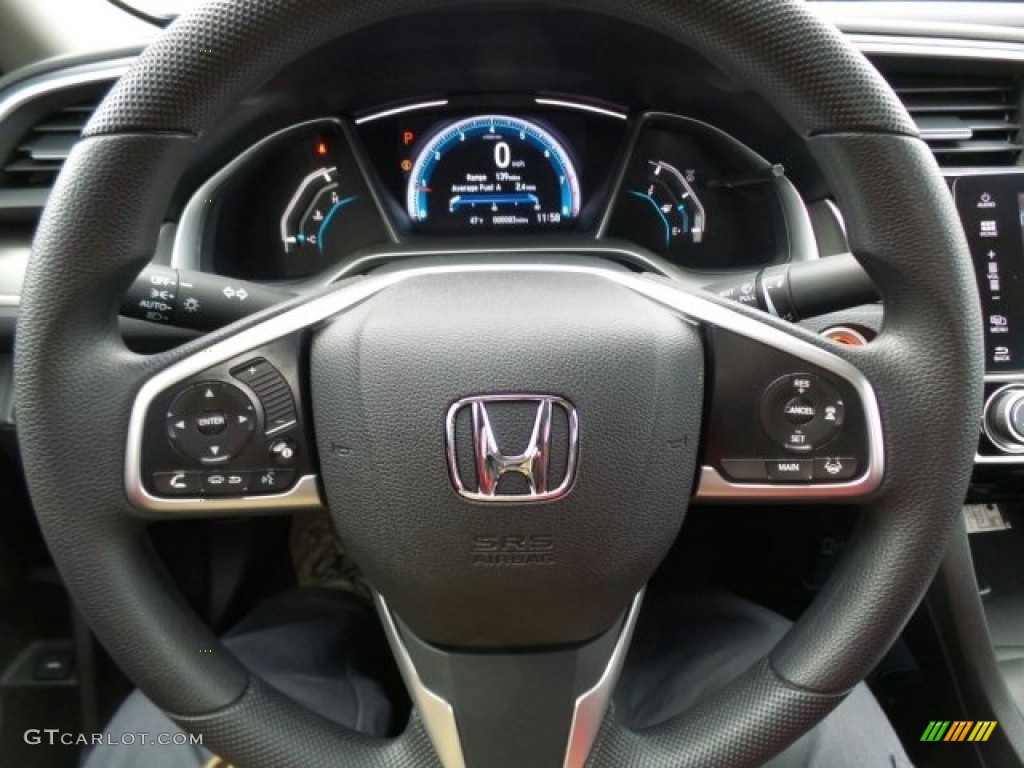 2017 Civic EX Sedan - Modern Steel Metallic / Black photo #16
