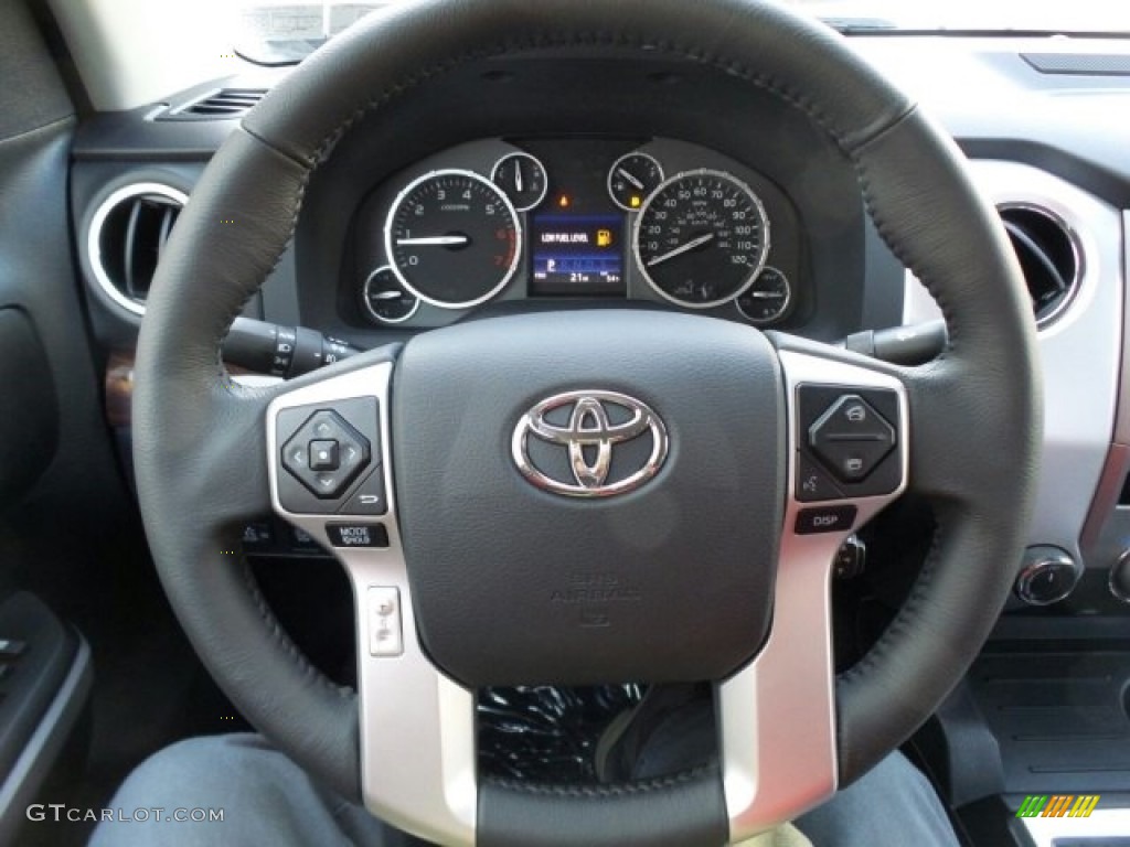 2017 Toyota Tundra Limited Double Cab 4x4 Graphite Steering Wheel Photo #118651505
