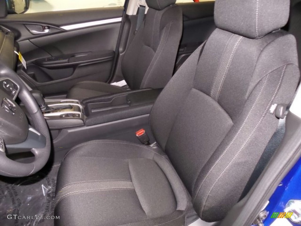 2017 Civic LX Sedan - Aegean Blue Metallic / Black photo #10