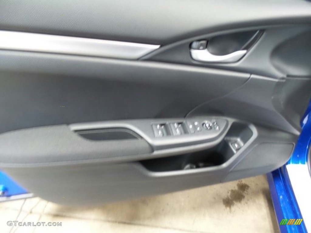 2017 Civic LX Sedan - Aegean Blue Metallic / Black photo #14