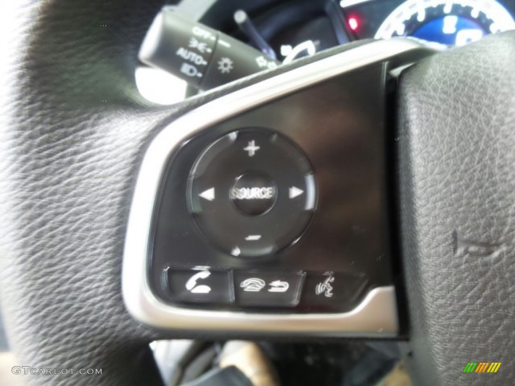 2017 Civic LX Sedan - Aegean Blue Metallic / Black photo #20