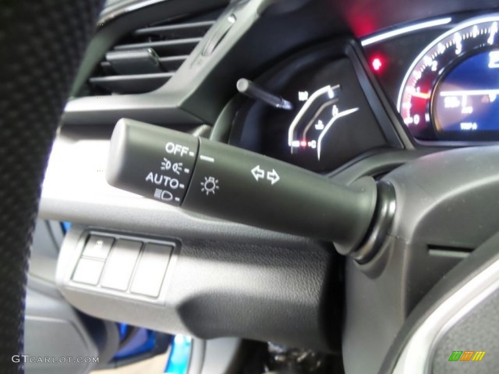 2017 Civic LX Sedan - Aegean Blue Metallic / Black photo #21