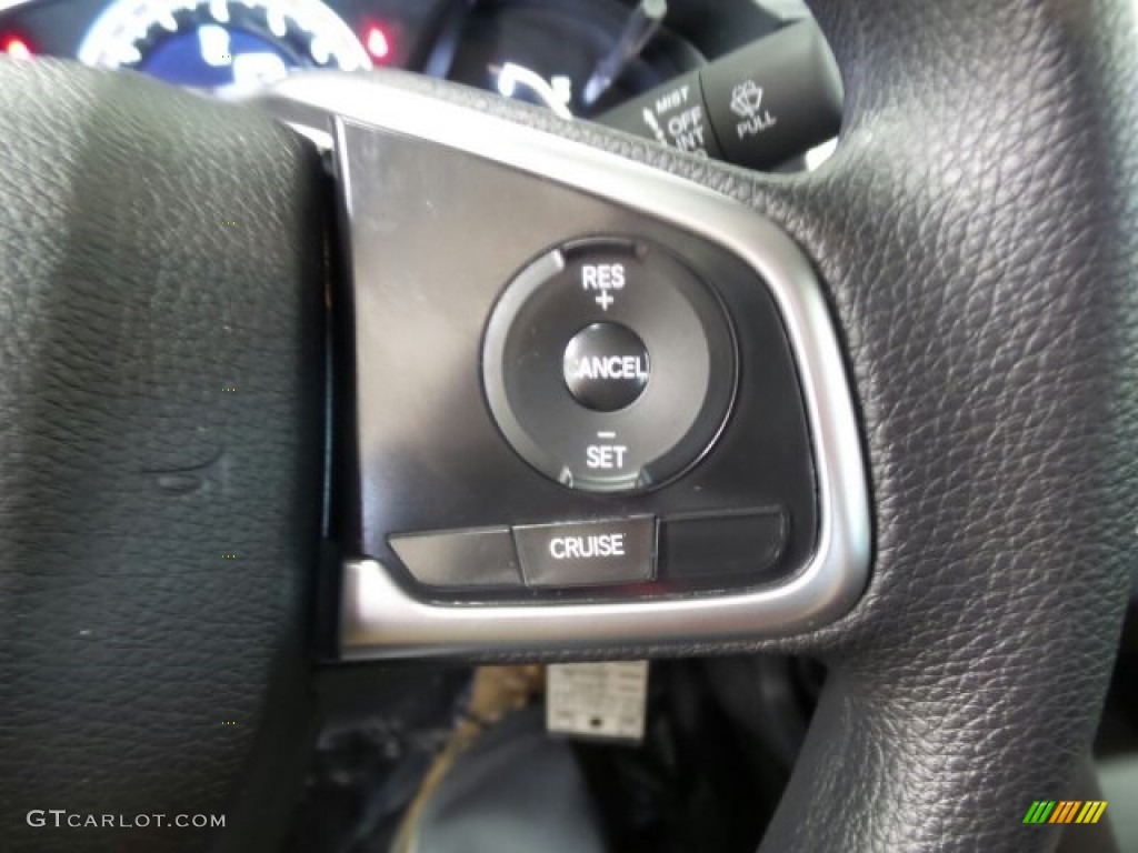 2017 Civic LX Sedan - Aegean Blue Metallic / Black photo #22